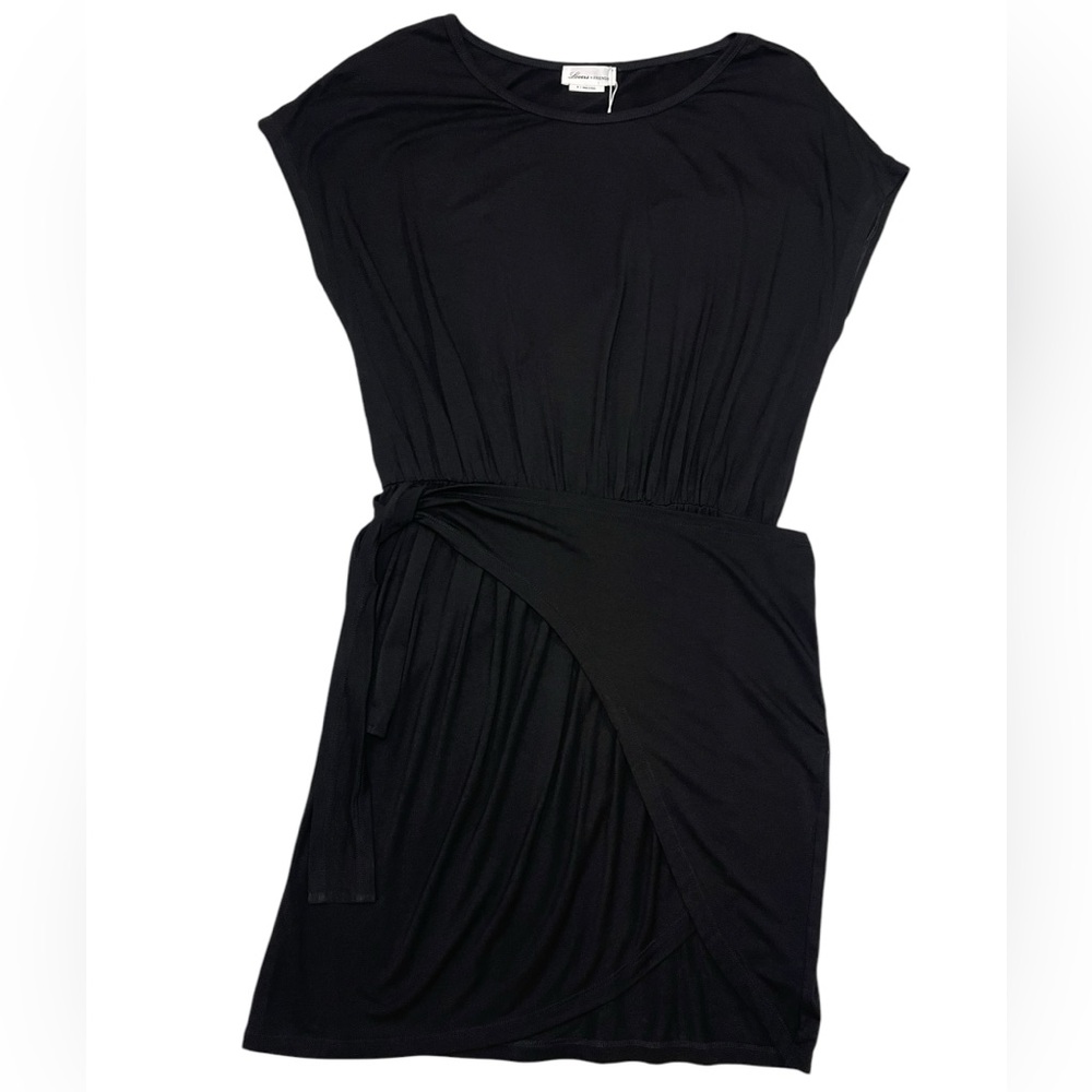 Lovers & Friends Tarin Mini Black Dress Tie Waist Short Sleeve Size Medium NEW - Picture 13 of 15